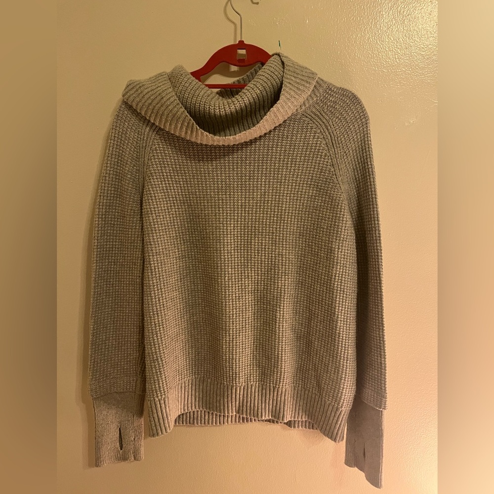 Cowl neck knit sweater